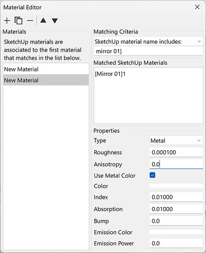 Material editor